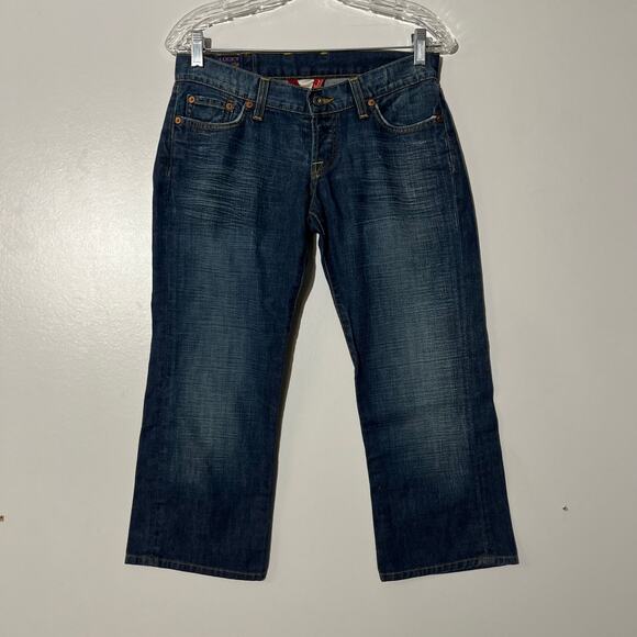 Lucky Brand Crop Straight Leg Washed Blue Denim Jeans Women’s Size 28 - Picture 1 of 6